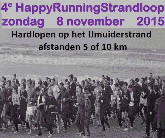 Schrijf je nu in voor de HappyRunningStrandloop. 