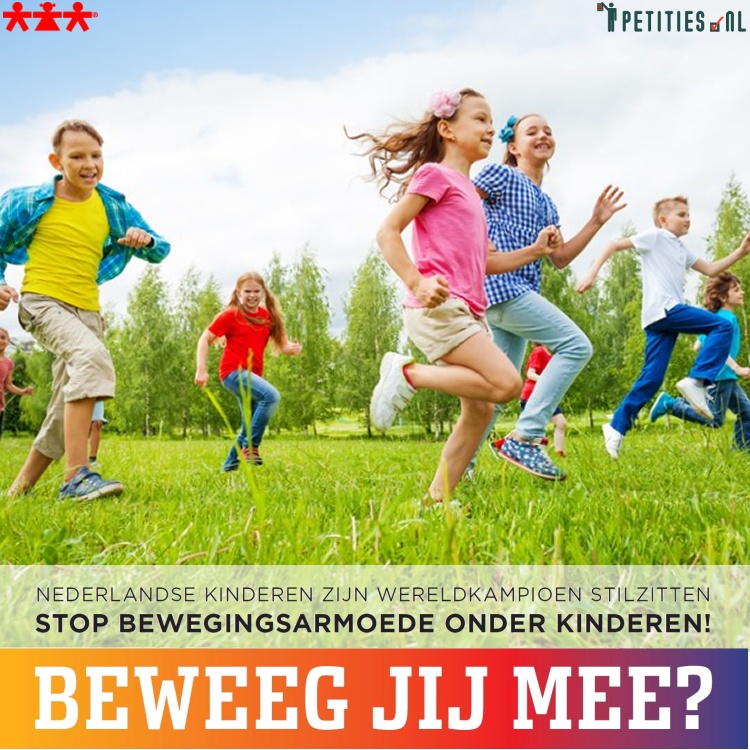 Stop bewegingsarmoede onder kinderen, beweeg jij mee? 
