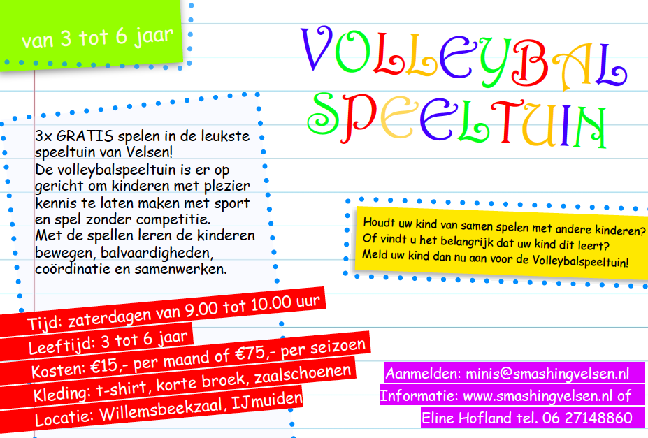 Volleybal Speeltuin bij Smashing Velsen